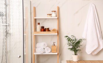 DIY Wooden Bathroom Shelf for Small Space Storage
